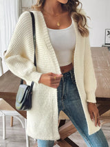 Open Front Drop Shoulder Cardigan - Trendsi - Flyclothing LLC