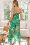 ODDI Full Size Floral Sleeveless Wide Leg Jumpsuit - Trendsi