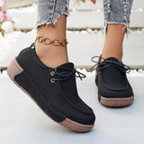 Round Toe Lace-Up Sneakers - Trendsi - Flyclothing LLC