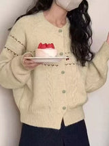 Cable Knit Button Up Cardigan - Trendsi - Flyclothing LLC