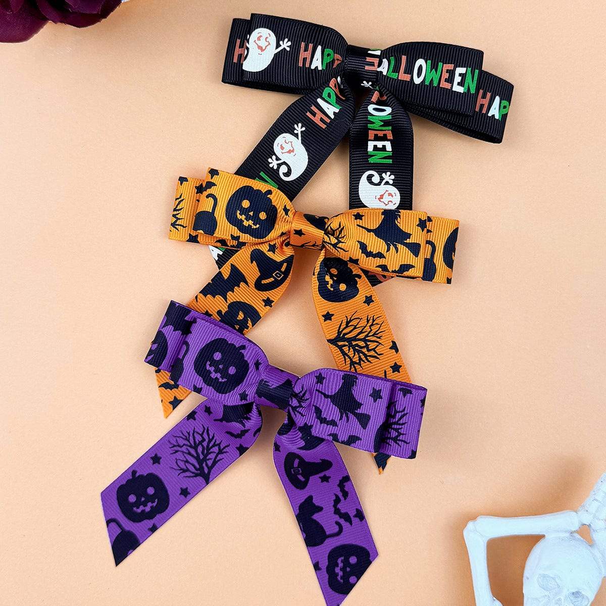 2-Piece Polyester Bow Hair Clip - Trendsi - Flyclothing LLC