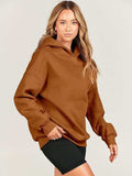 Dropped Shoulder Long Sleeve Hoodie - Trendsi - Flyclothing LLC