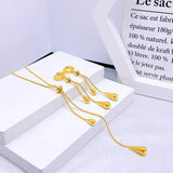 Teardrop Pendant Necklace and Earrings Jewelry Set - Trendsi - Flyclothing LLC