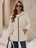 Ivy Lane Outdoor Waterproof Long Sleeve Hooded Windbreaker - Trendsi - Flyclothing LLC