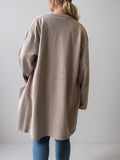 Open Front Long Sleeve Cardigan with Pockets - Trendsi