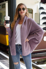 Open Front Batwing Sleeve Cardigan - Trendsi - Flyclothing LLC