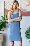 Heimish Full Size Ribbed Sleeveless Mini Tank Dress Plus Size - Trendsi