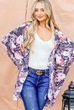 And The Why Floral Print Dolman Sleeve Kimono Cardigan - Trendsi - Flyclothing LLC