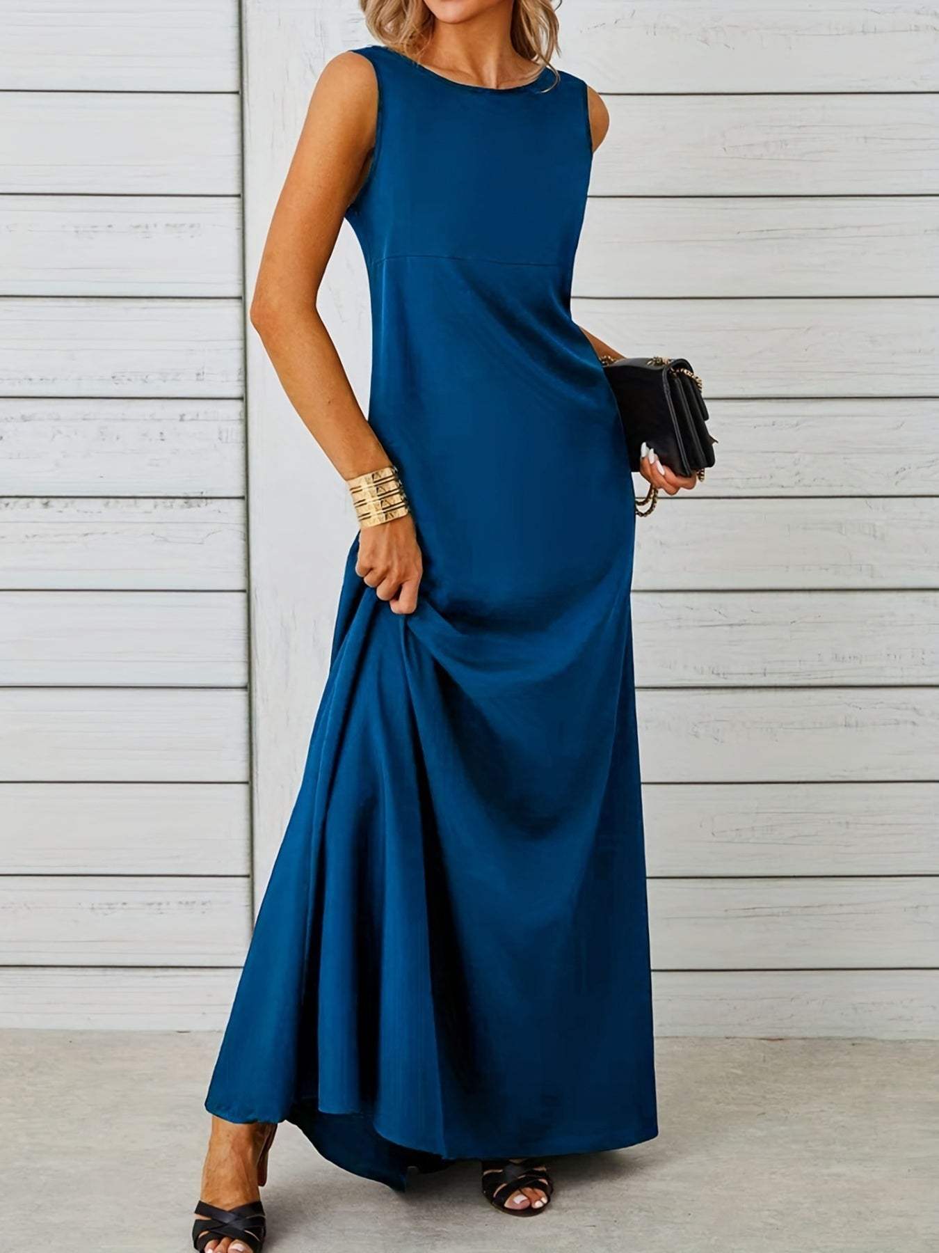 Sleeveless Flowy Maxi Dress - Trendsi - Flyclothing LLC