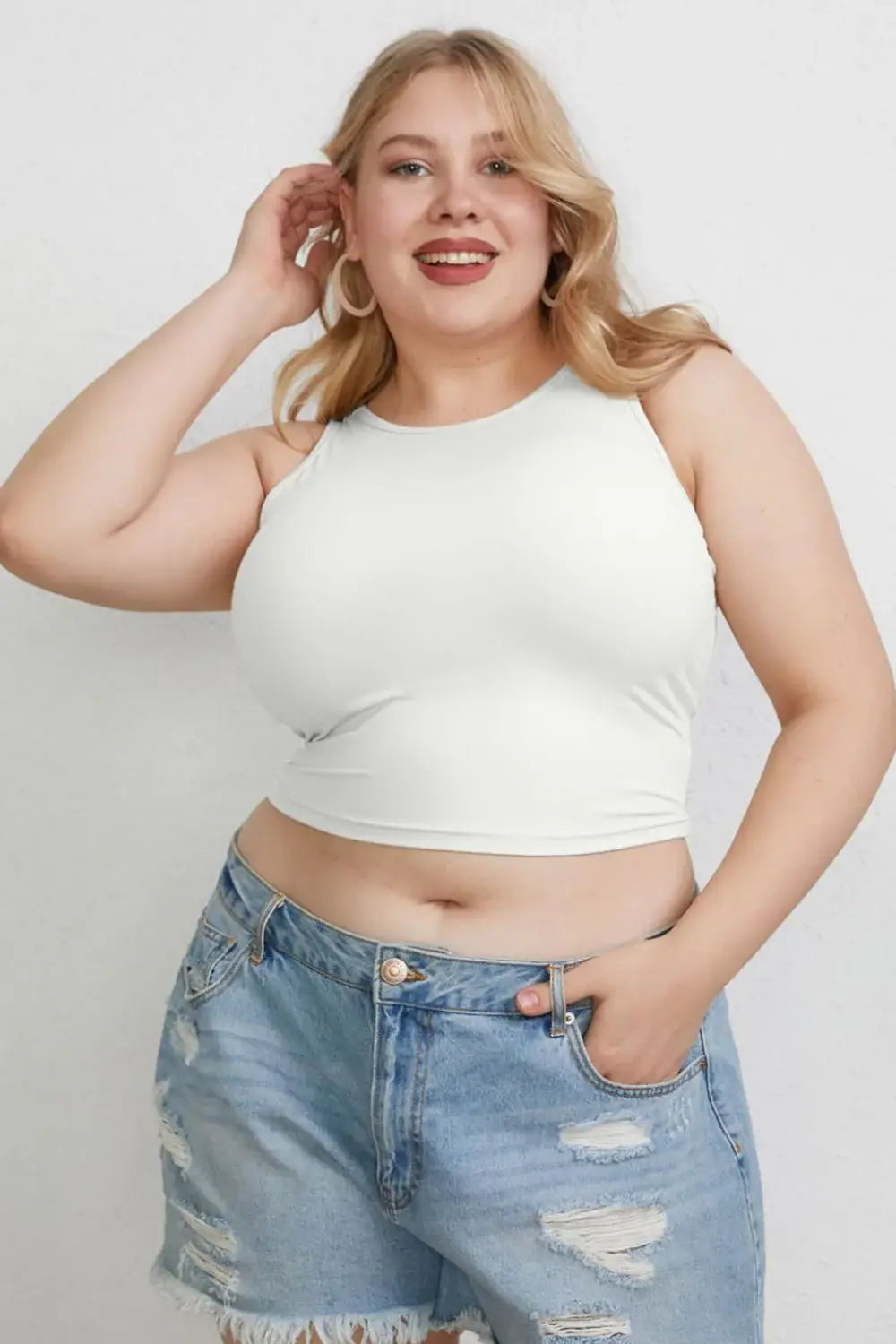 Basic Bae Full Size Round Neck Slim Tank - ShopBasicbae - Flyclothing LLC