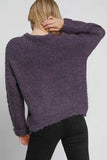 Umgee Full Size Round Neck Long Sleeve Boucle Sweater Plus Size - Trendsi