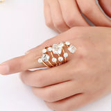 18K Gold-Plated Multi-Layered Ring - Trendsi - Flyclothing LLC
