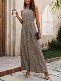 Printed Wide Leg Sleeveless Jumpsuit - Trendsi - Flyclothing LLC