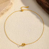 18K Gold-Plated Knot Pendant Necklace - Trendsi - Flyclothing LLC