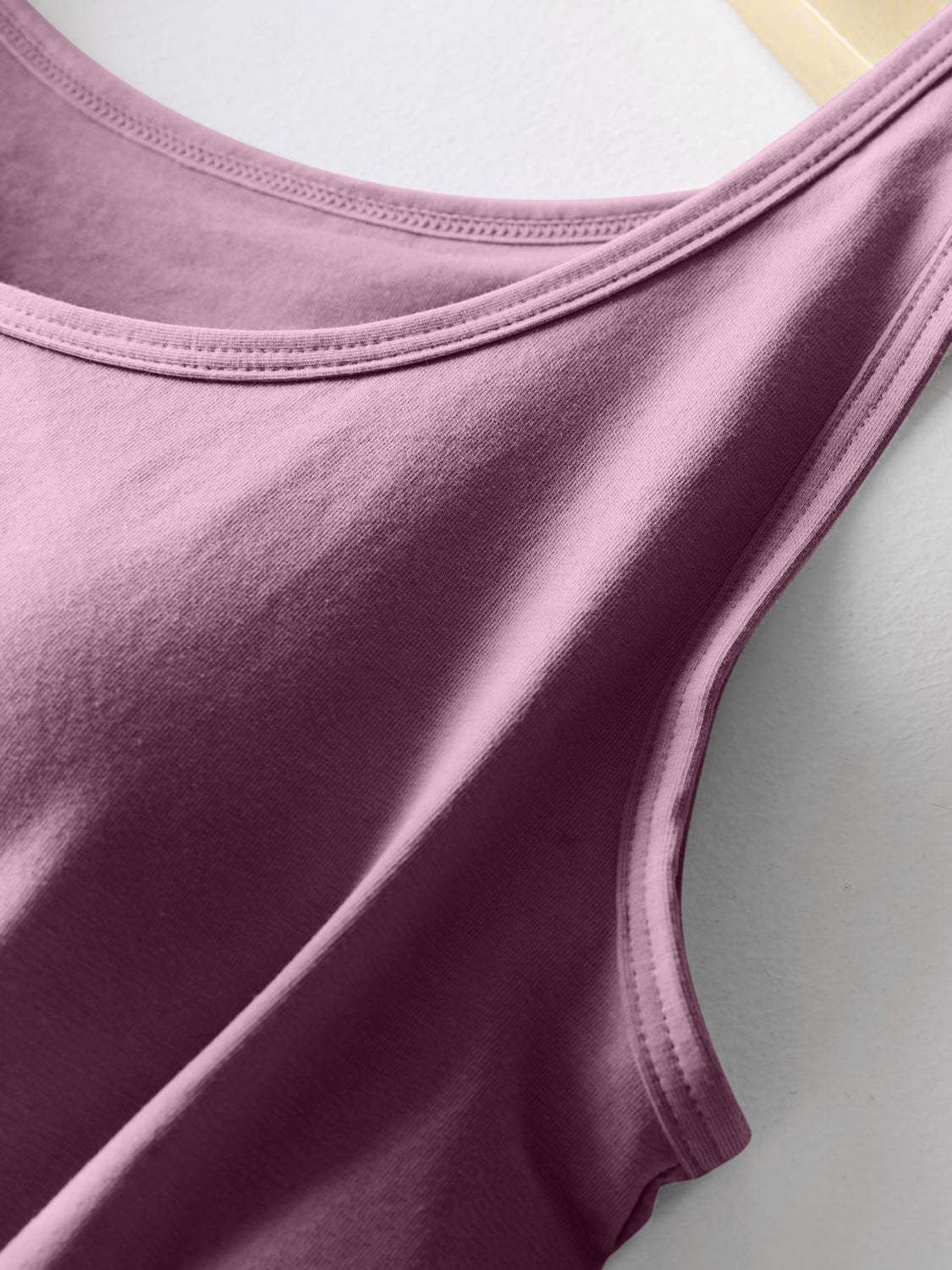 Round Neck Tank with Bra - Trendsi - Flyclothing LLC