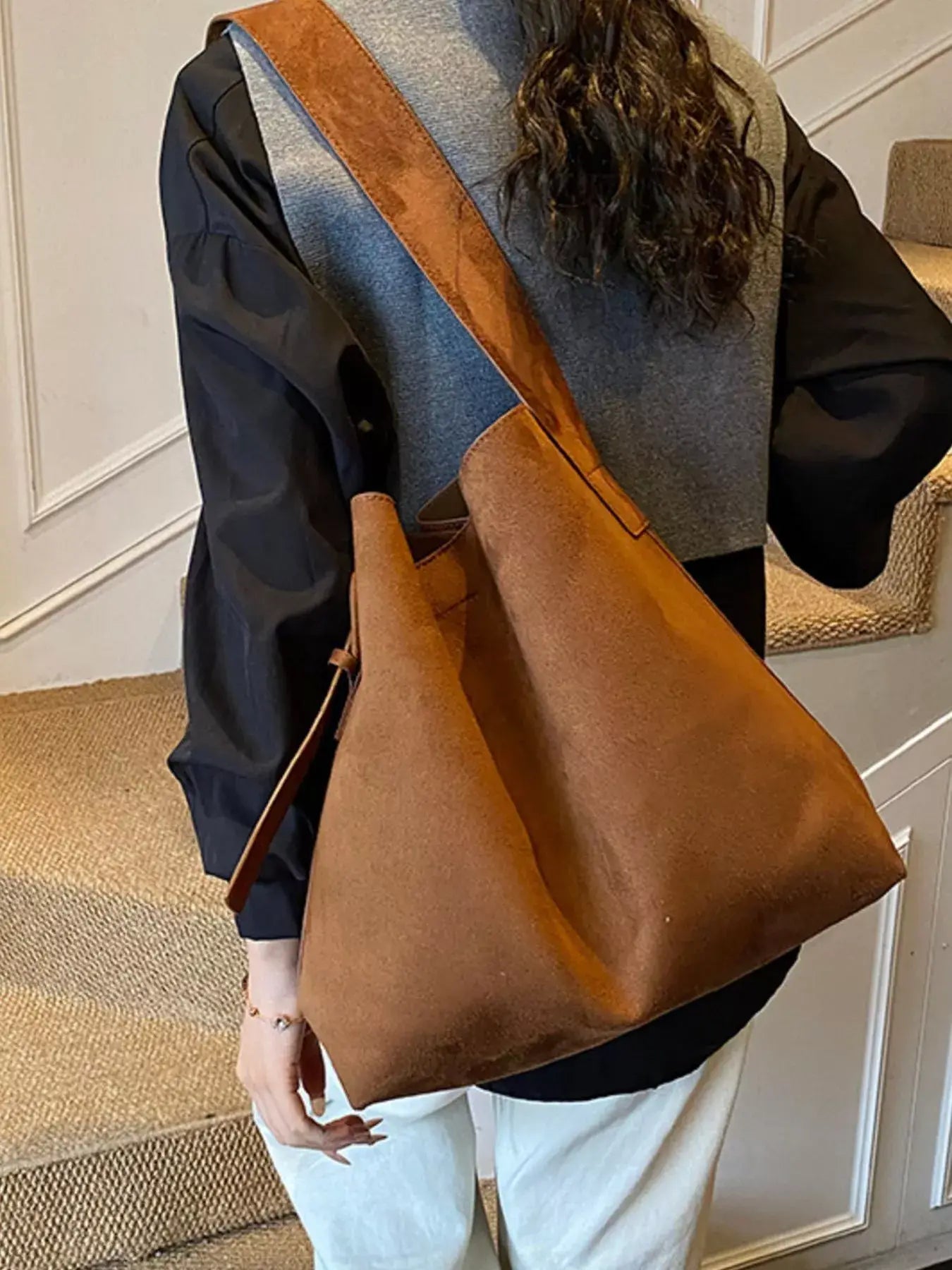 Buckle Adjustable Strap Tote Bag - Trendsi - Flyclothing LLC