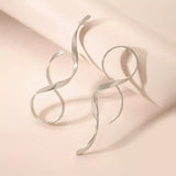 Alloy Spiral Drop Earrings - Trendsi - Flyclothing LLC