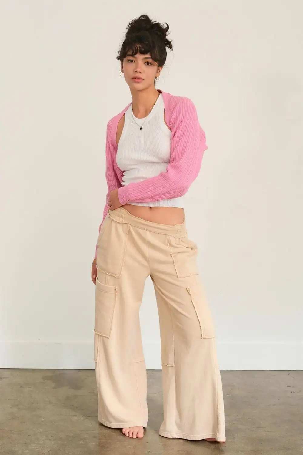 HYFVE Ribbed Knit Bolero Cardigan - Trendsi - Flyclothing LLC