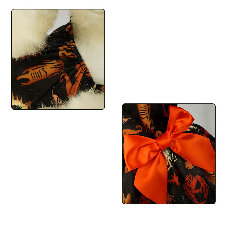 Halloween Small Dog Clothes Pet Dress Pumpkin Print Dress Chihuahua Yorkie Mesh Dress Pet Party Clothing Cat Dog Costume - My Store - Flyclothing LLC