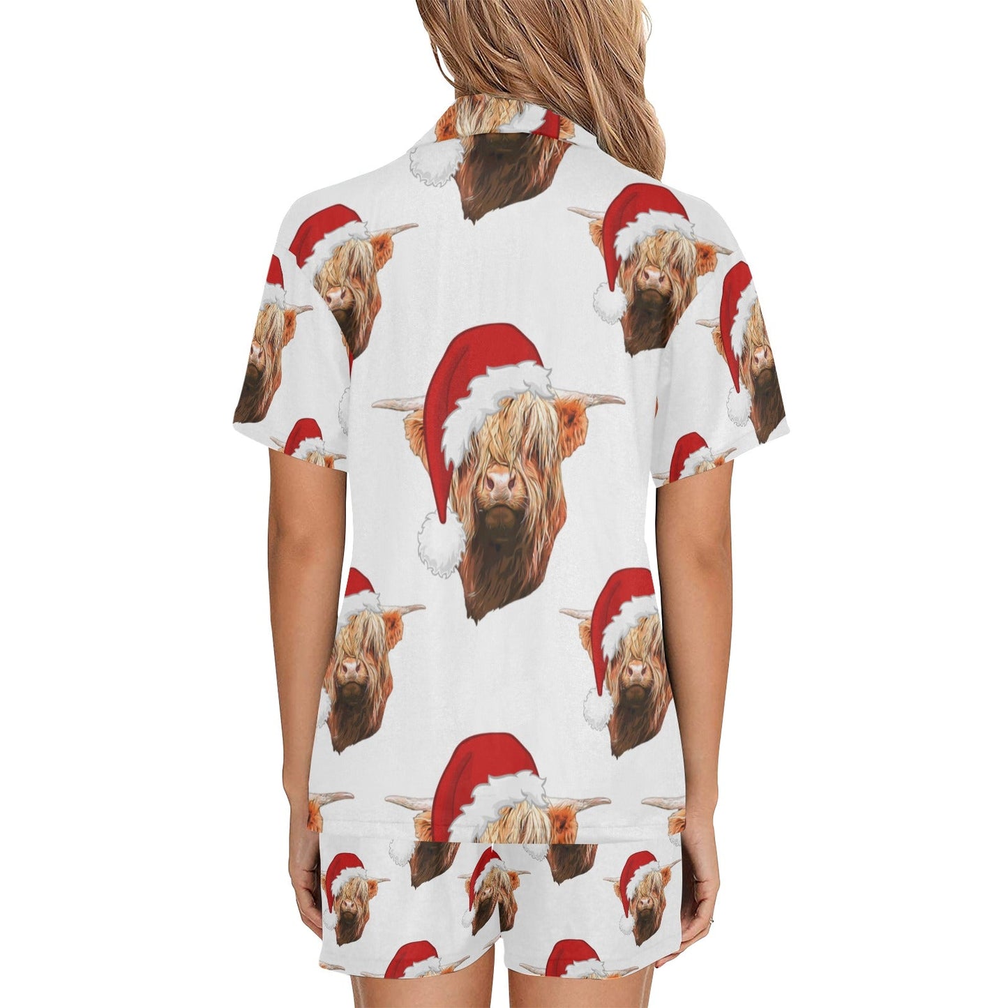 Baha Ranch Highland Christmas Cow Women's Western Pajama Set