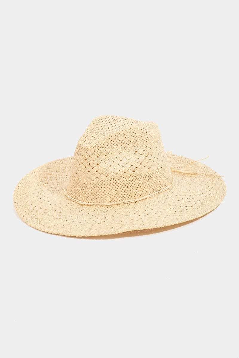 Fame Straw Braided Sun Hat - Trendsi - Flyclothing LLC