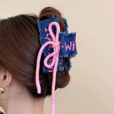 Acrylic Braided Rope Hair Claw Clip - Trendsi - Flyclothing LLC