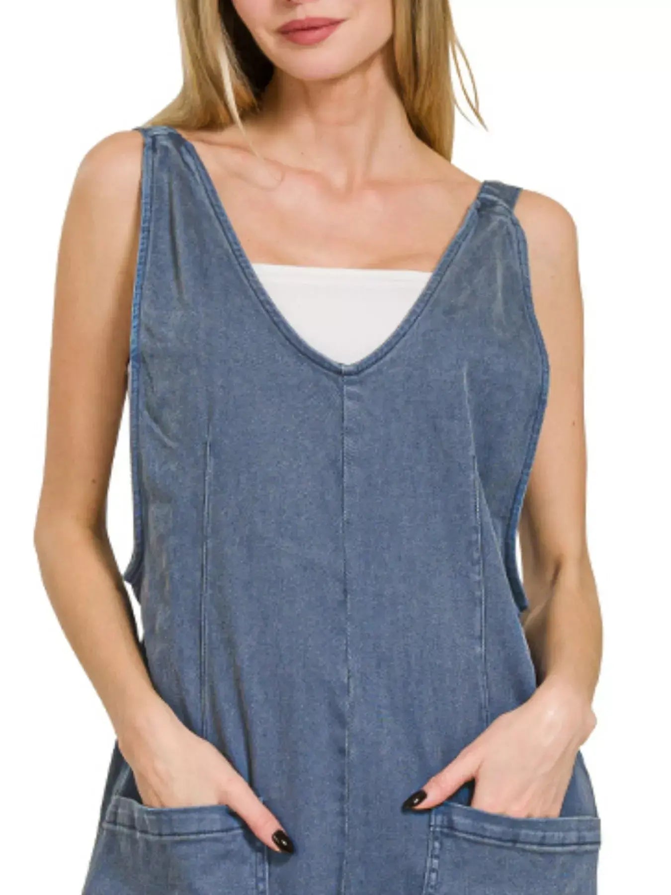 Zenana Casual Adjustable Strap Baggy Jumpsuit With Pocket - Trendsi - Flyclothing LLC