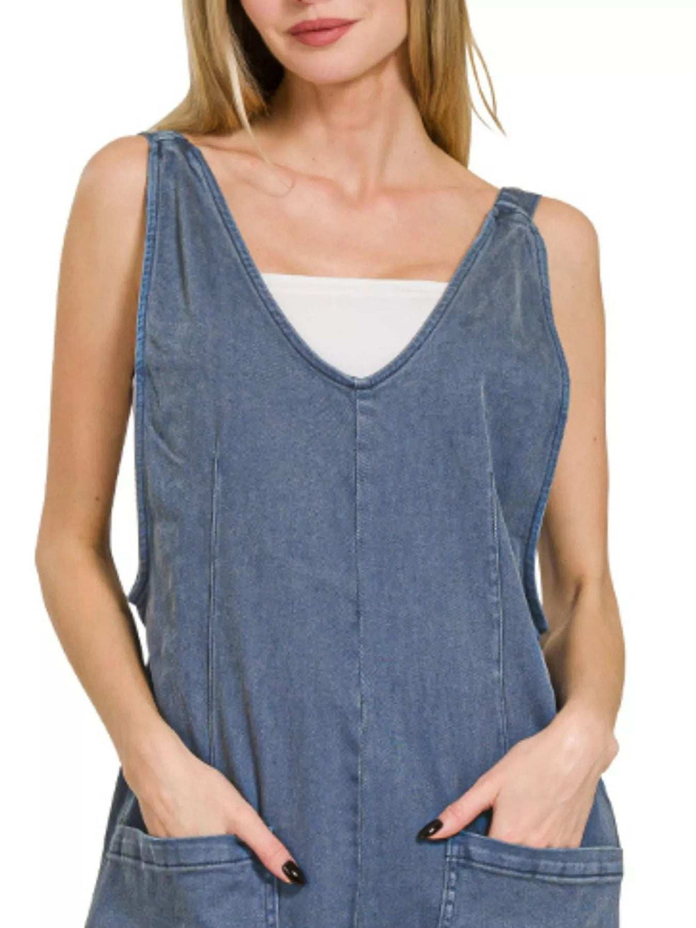 Zenana Casual Adjustable Strap Baggy Jumpsuit With Pocket - Trendsi - Flyclothing LLC