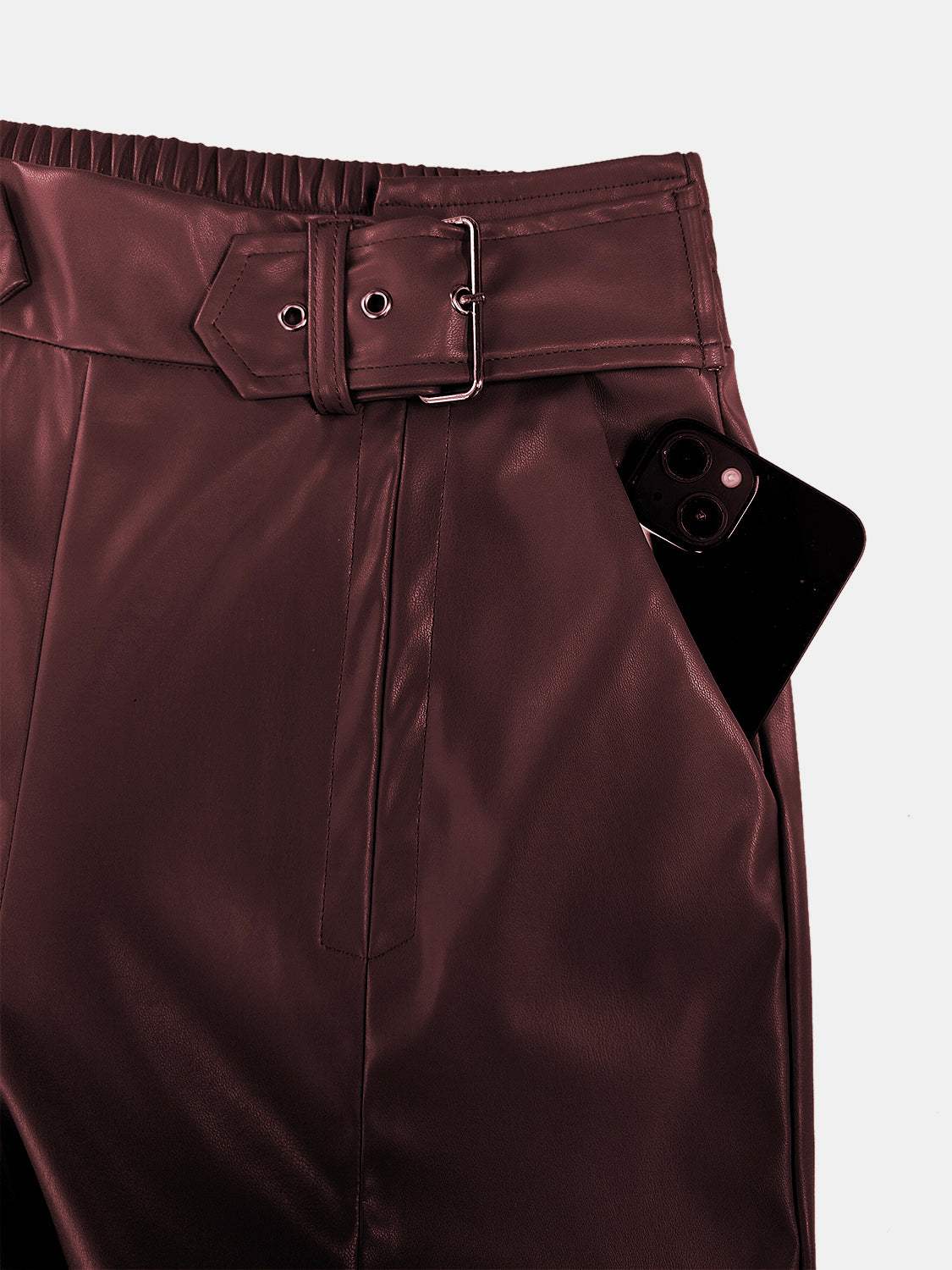 Half Elastic Waist Wide Leg Pants - Trendsi - Flyclothing LLC