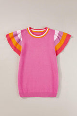 Color Block Round Neck Knit Top - Trendsi - Flyclothing LLC