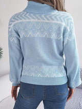 Turtleneck Dropped Shoulder Sweater - Trendsi - Flyclothing LLC