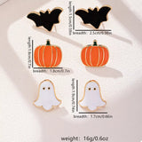 3-Pair Halloween Stud Earrings - Trendsi - Flyclothing LLC
