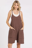 Mittoshop Scoop Neck Spaghetti Strap Overalls with Pockets - Trendsi