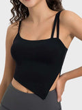 Slit Asymmetrical Neck Active Cami - Trendsi - Flyclothing LLC