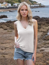 Tie Shoulder V-Neck Sweater Vest - Trendsi - Flyclothing LLC