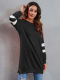 Full Size Striped Round Neck Long Sleeve T-Shirt - Trendsi - Flyclothing LLC