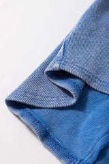 Mineral Wash Ribbed Notch Neck Tank - Trendsi - Flyclothing LLC
