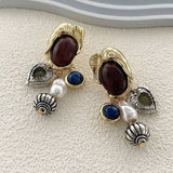 Zinc Alloy Heart Dangle Earrings - Trendsi - Flyclothing LLC