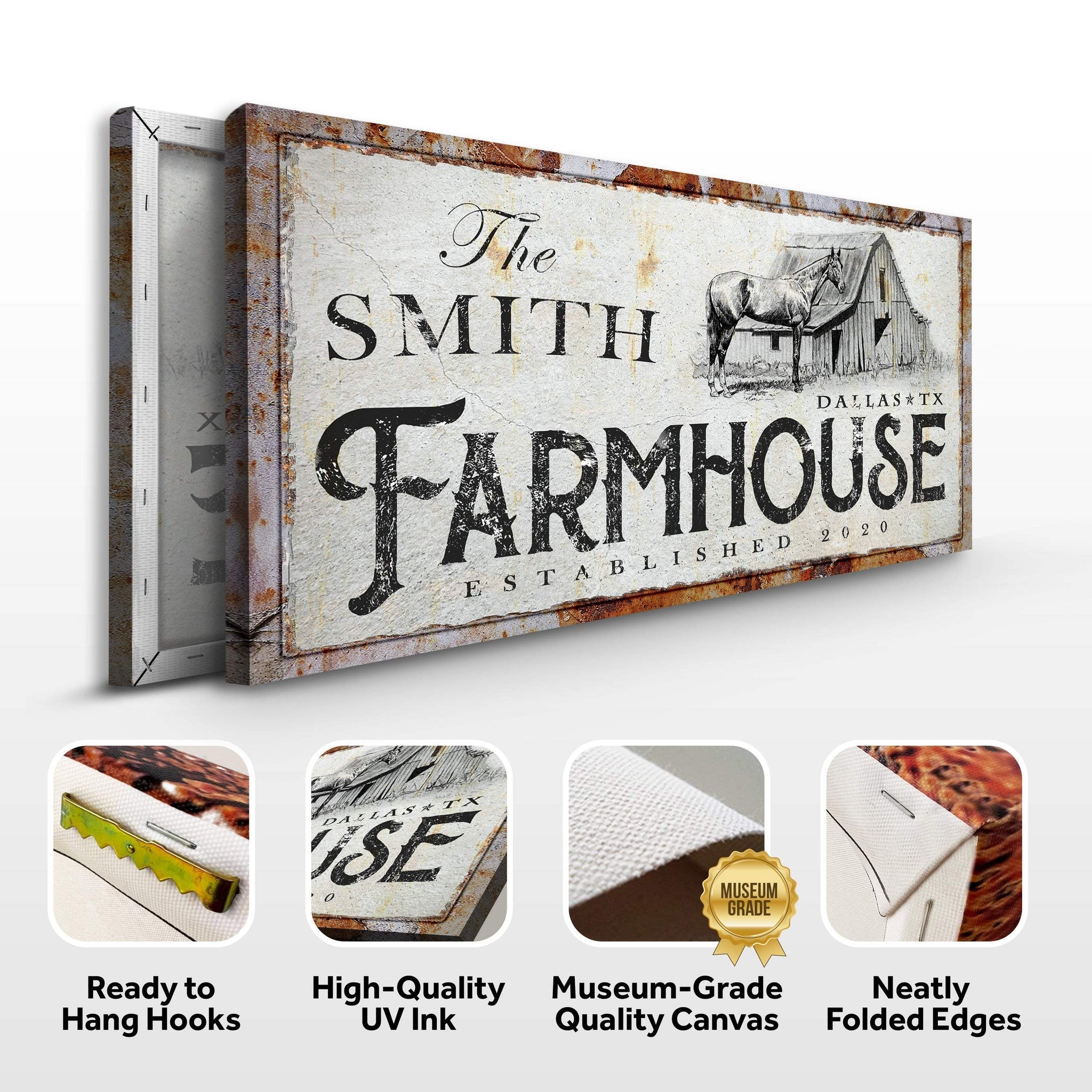 Rustic Horse Farmhouse Sign - Tailored Canvases - Flyclothing LLC