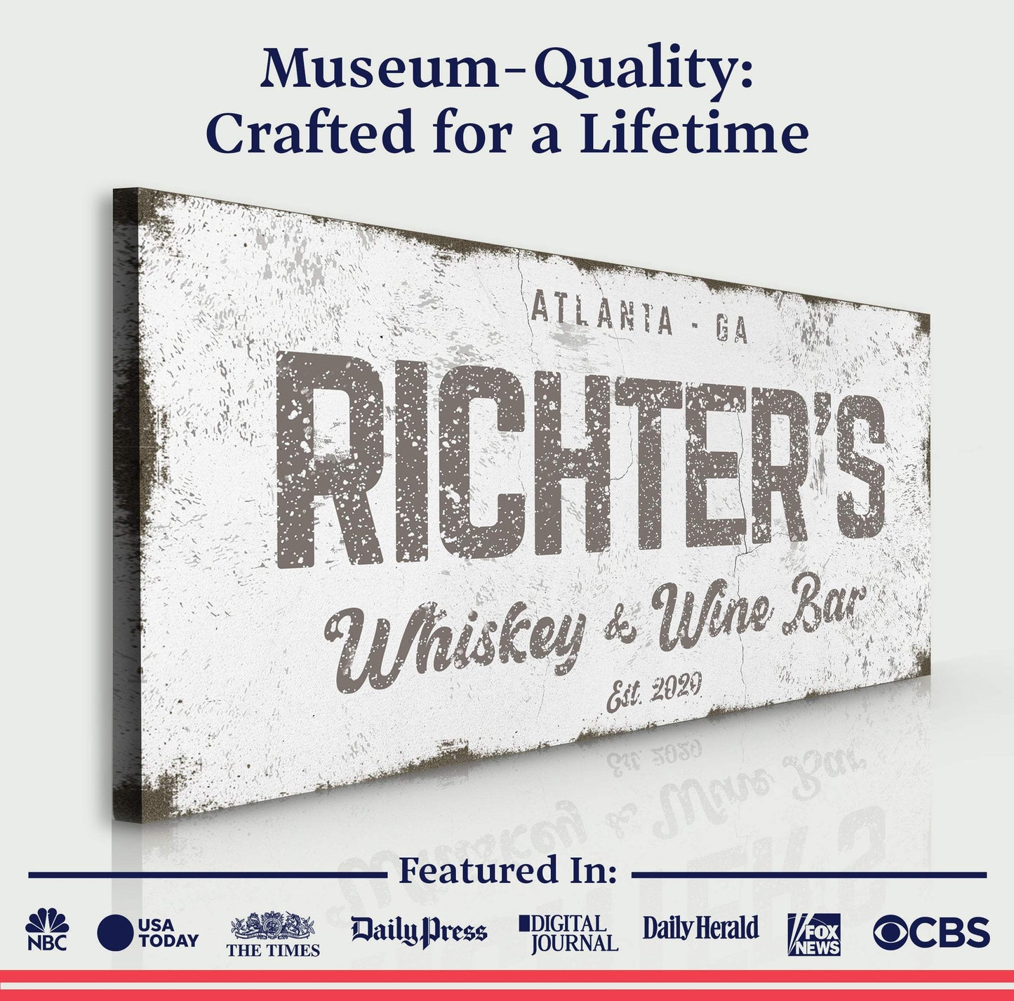 Whiskey And Wine Bar Sign - Tailored Canvases - Flyclothing LLC