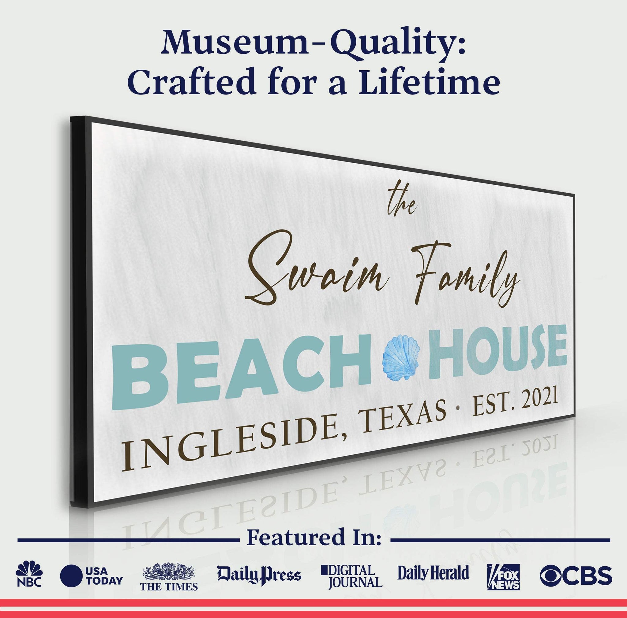 Beach House Sign - Tailored Canvases - Flyclothing LLC