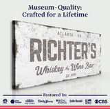 Personalized Whiskey and Wine Bar Sign: Custom Bar Signs for Home Bar – Perfect Man Cave Wall Decor & Ideal Gift for Wine Lovers - Tailored Canvases - Flyclothing LLC