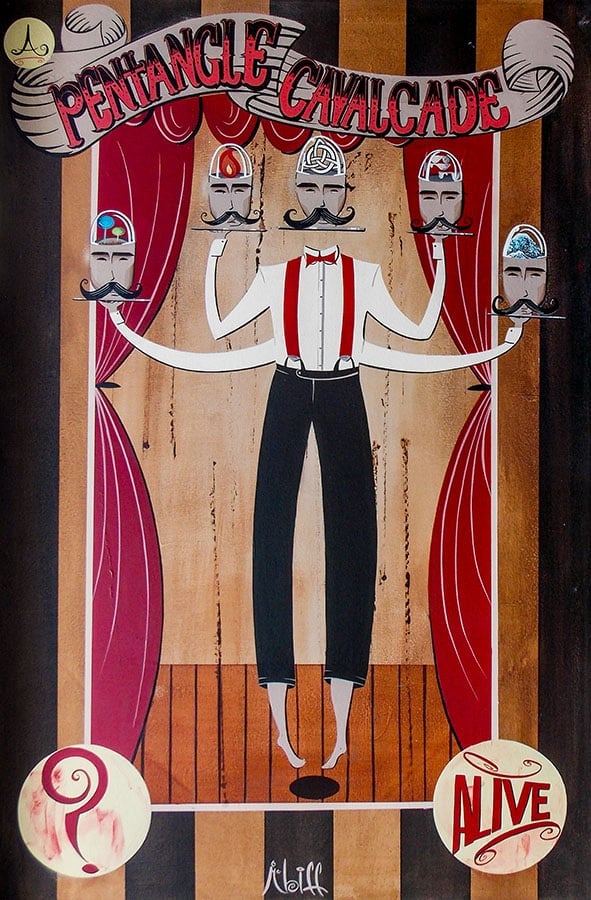 Black Market Art Company A Pentangle Cavalcade Print