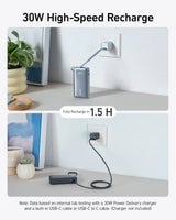 Anker Nano Power Bank (30W, Built-In USB-C Cable) - Anker - Flyclothing LLC