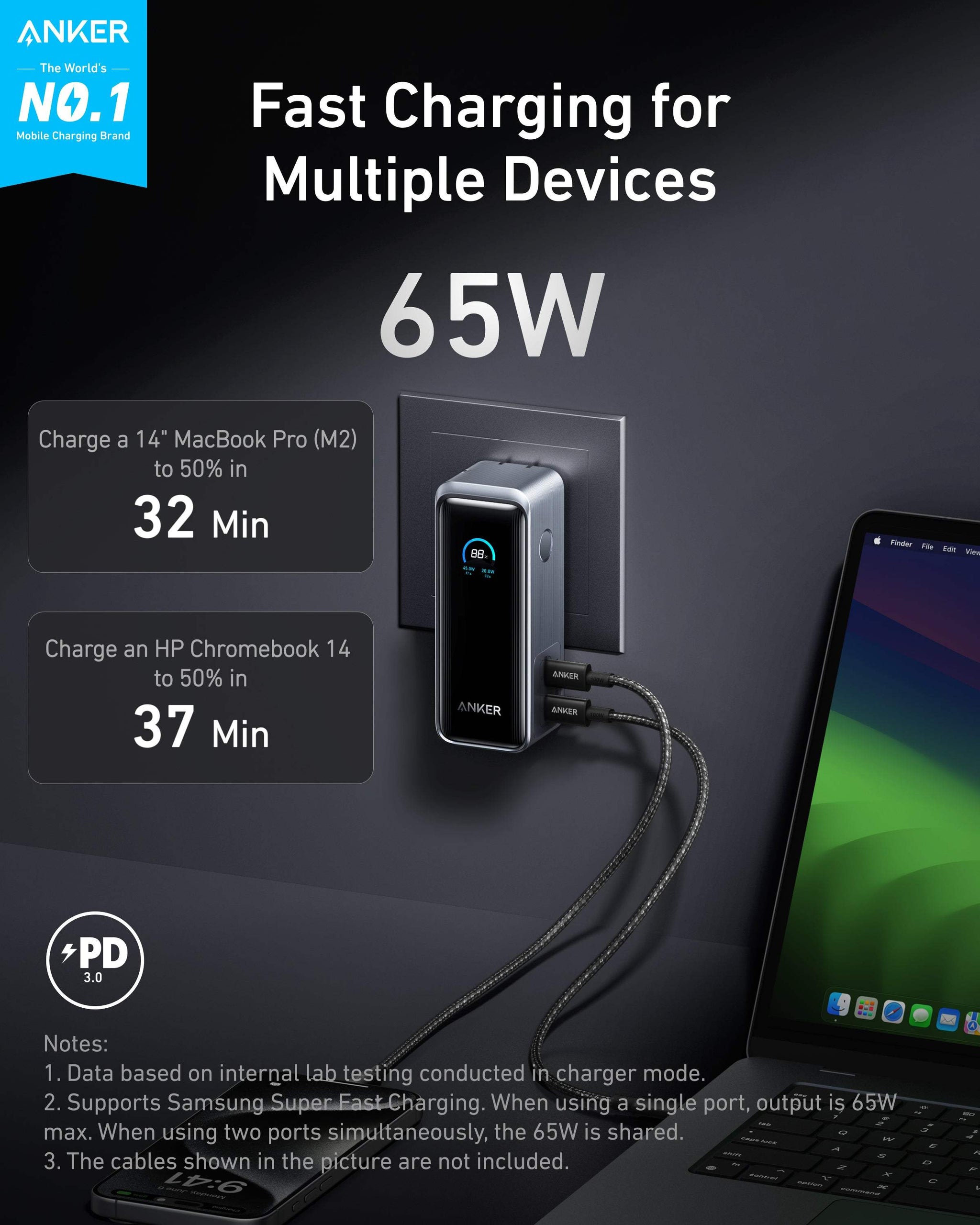 Anker Prime Power Bank (9.6K, 65W, Fusion) - Anker - Flyclothing LLC
