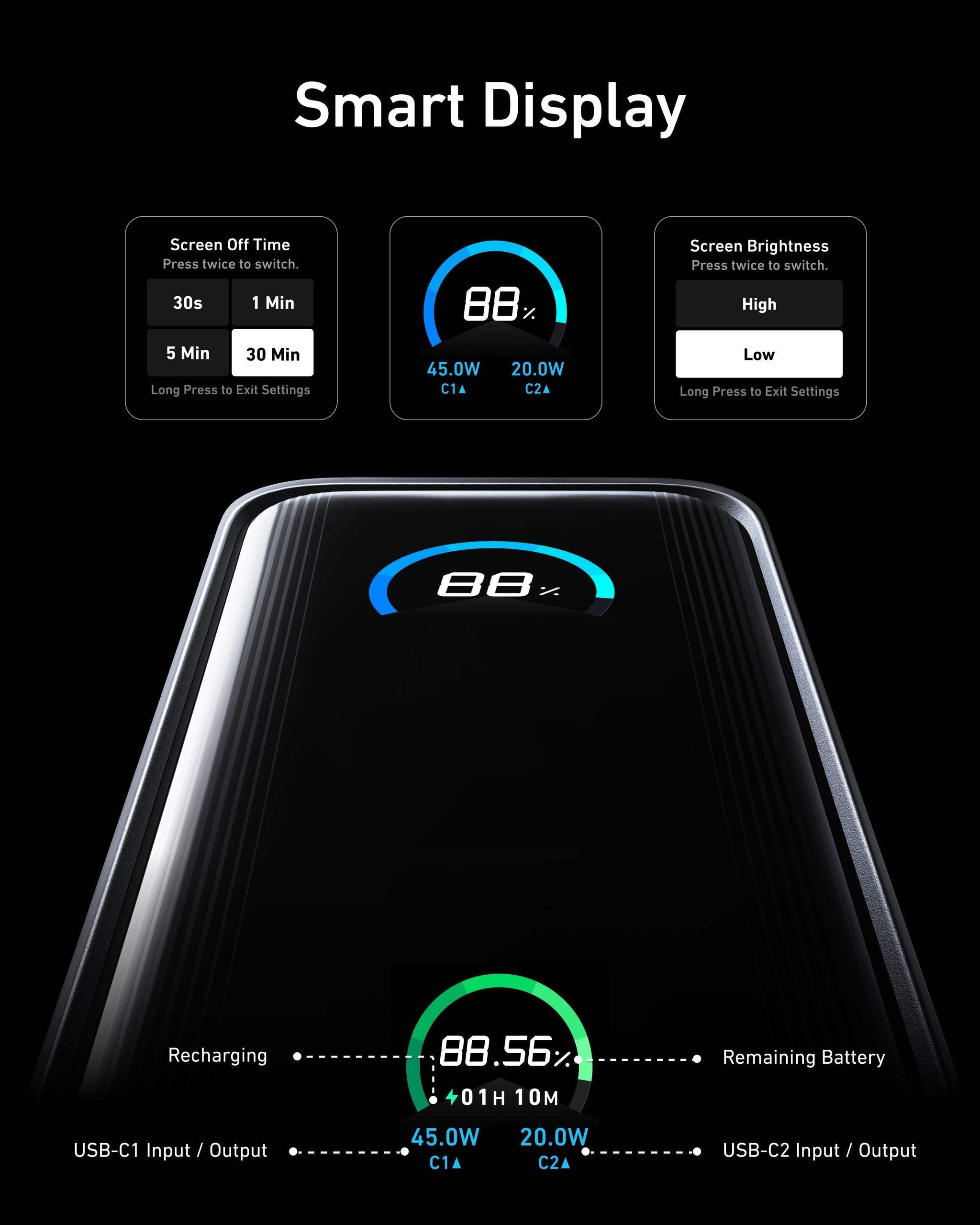 Anker Prime Power Bank (9.6K, 65W, Fusion) - Anker - Flyclothing LLC