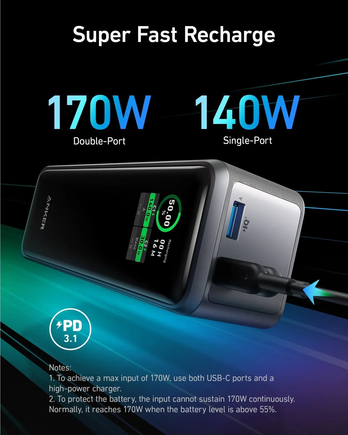 Anker Prime Power Bank (27K, 250W) - Anker - Flyclothing LLC