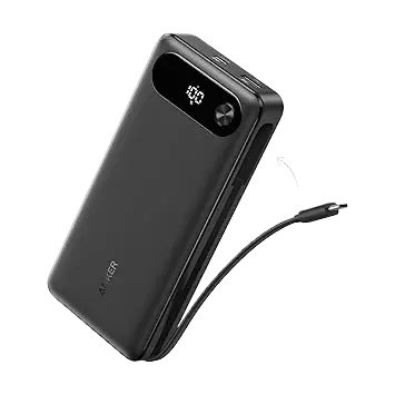Anker Power Bank (20K, 87W, Built-In USB-C Cable) - Anker - Flyclothing LLC