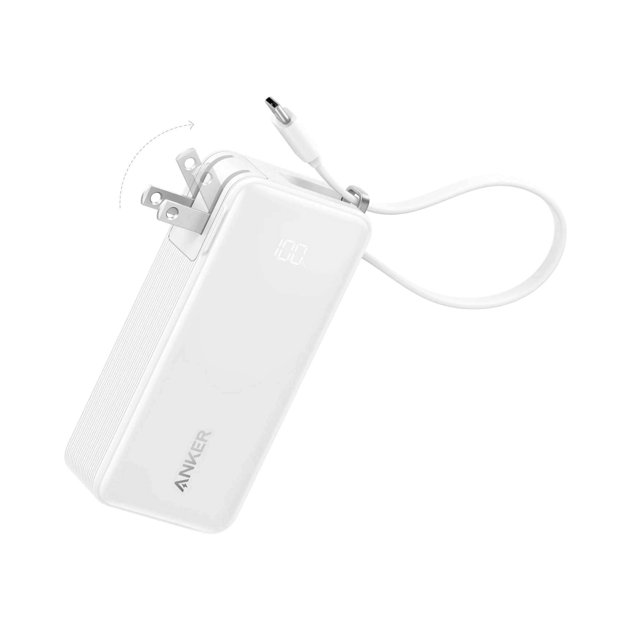 Anker Power Bank (10K, Fusion, Built-In Cable) - Anker - Flyclothing LLC