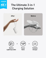 Anker Power Bank (10K, Fusion, Built-In Cable) - Anker - Flyclothing LLC